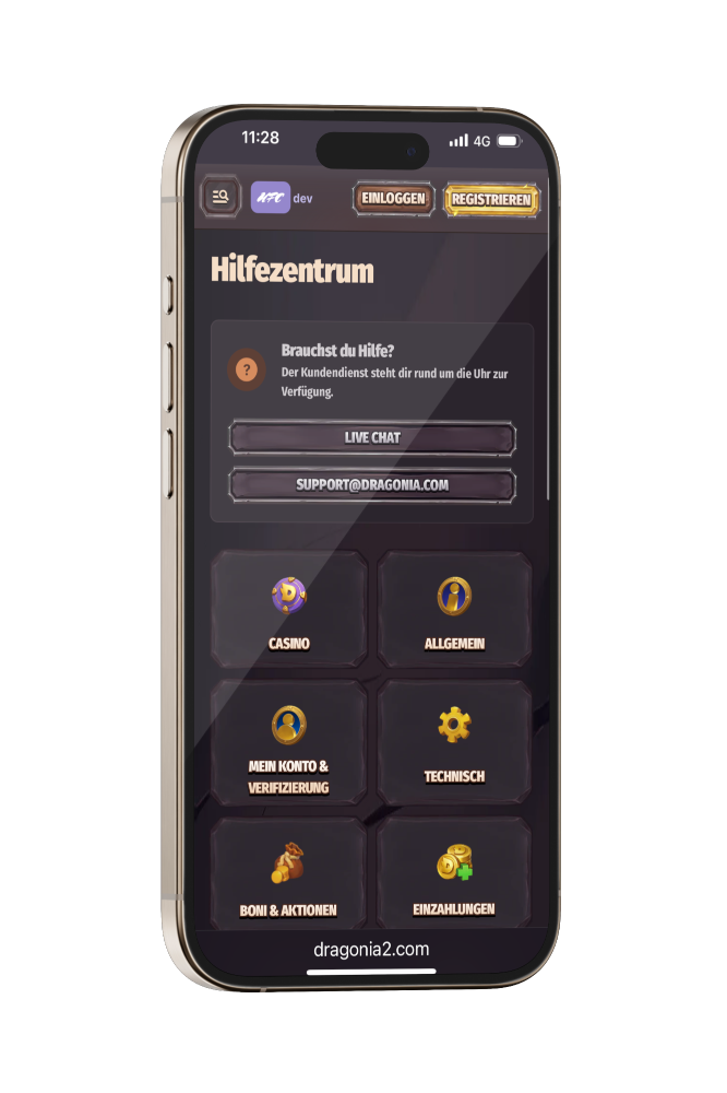 Dragonia Casino-Hilfezentrum